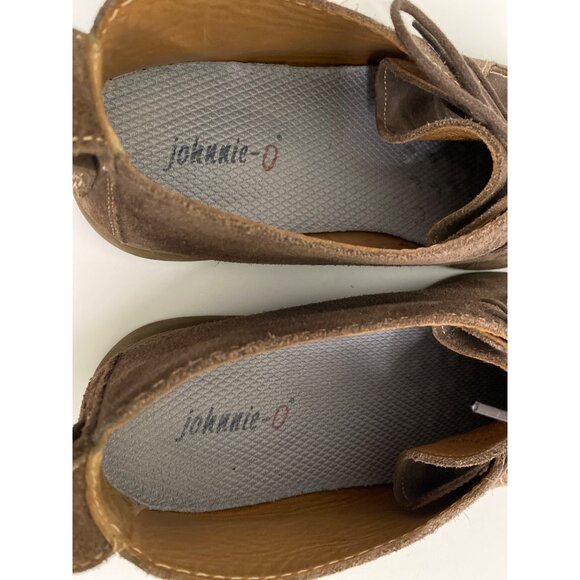 Johnnie-O Men\'s 11M Malibu Chukka Ankle Boots Brown‎ Suede Leather Lace Up Shoes
